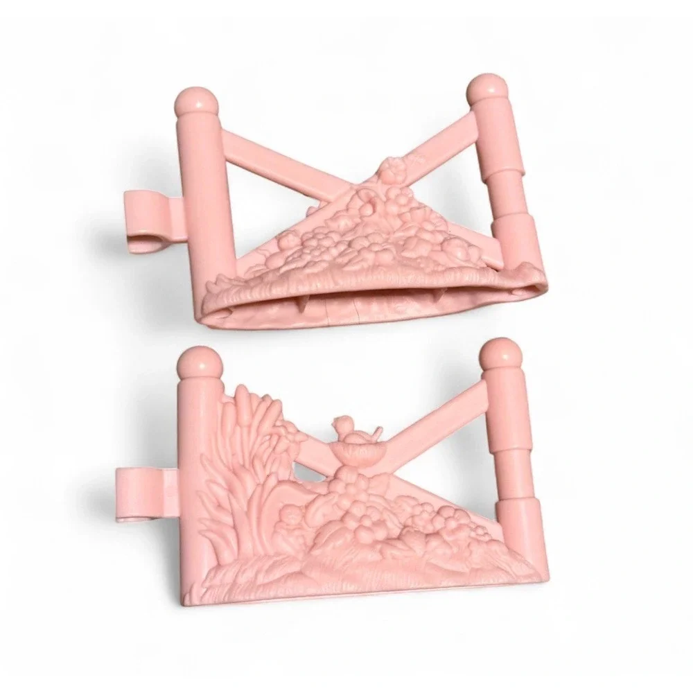 Vintage Fisher Price Little People Pink Garden Fence Panels Dollhouse Parts Lot